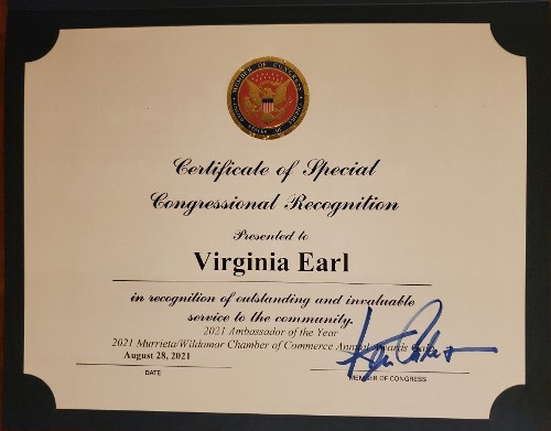 Certificate of Special Congressional Recognition Award Certificate of Special Congressional Recognition Award