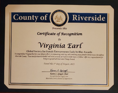 County of Riverside Certificate of Recognition County of Riverside Certificate of Recognition
